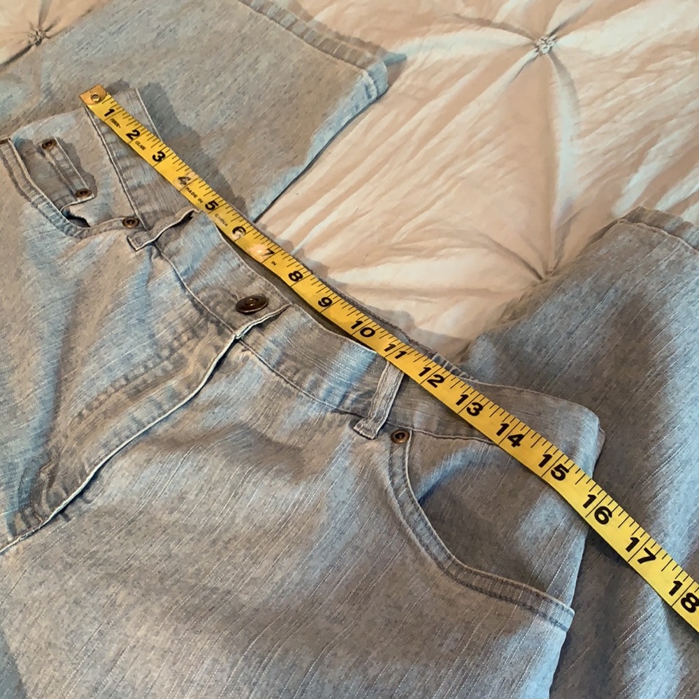 Pre-💙 RubyRoad Sz-10 Lightweight Denim-Awesome Capris w/Decorative Braided Legs - Picture 12 of 16